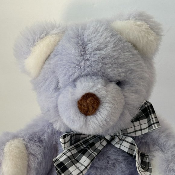 Vintage Gund Plush Bear My First Teddy Stuffed Animal Purple Lavender Bow Soft - Picture 5 of 13